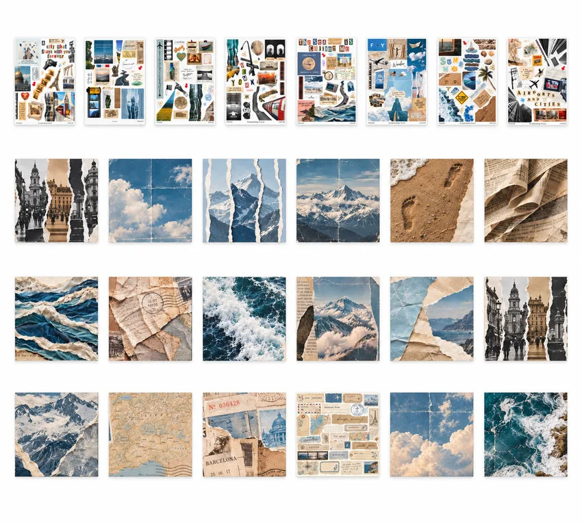Travel Memories papers and stickers from the Podari story collection