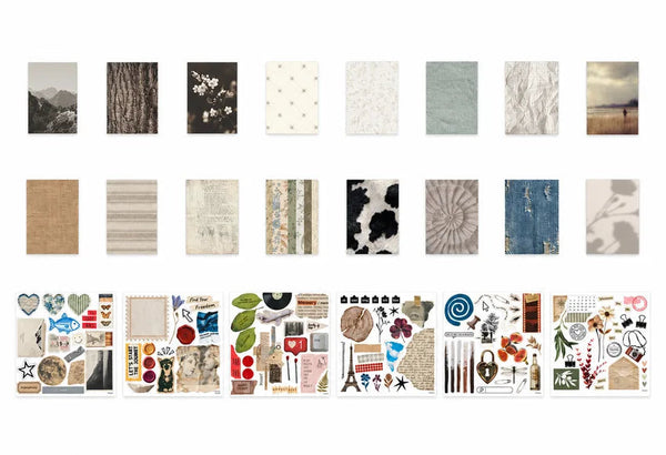 Everyday Stories papers and stickers from the Podari story collection