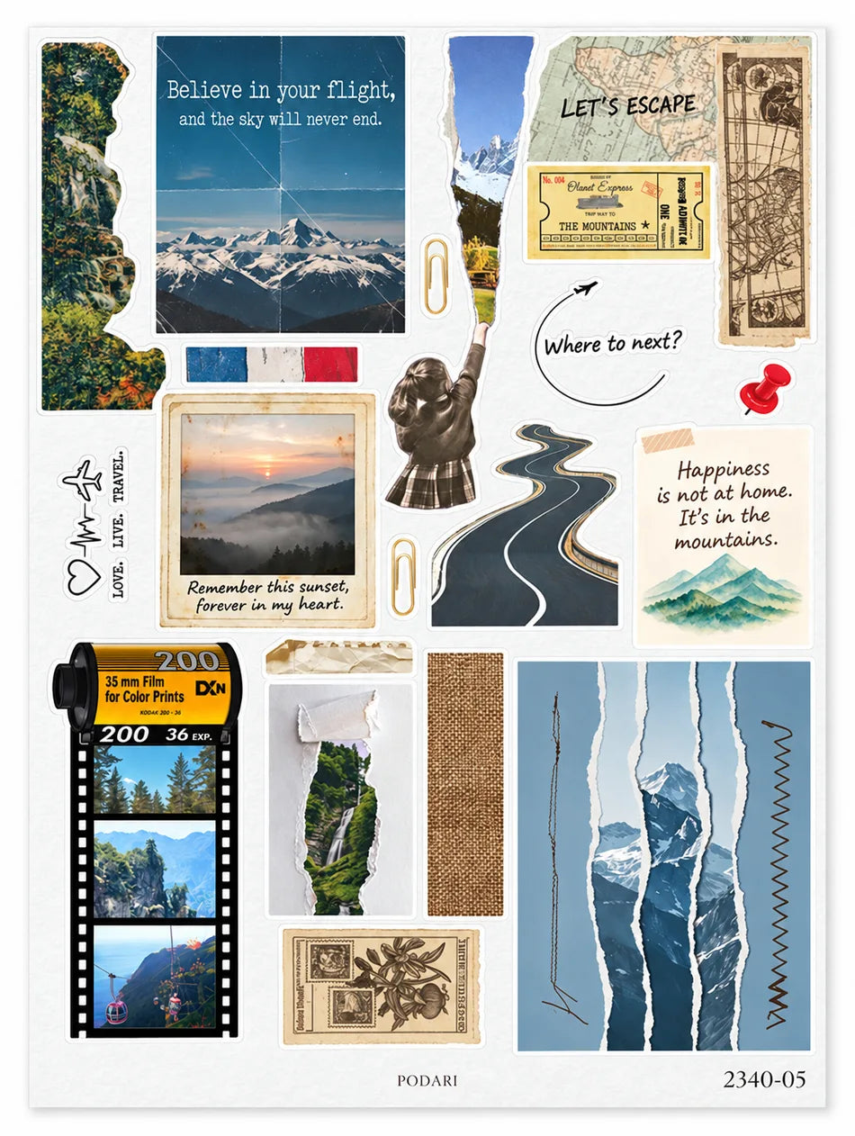 Travel Memories sticker sheet